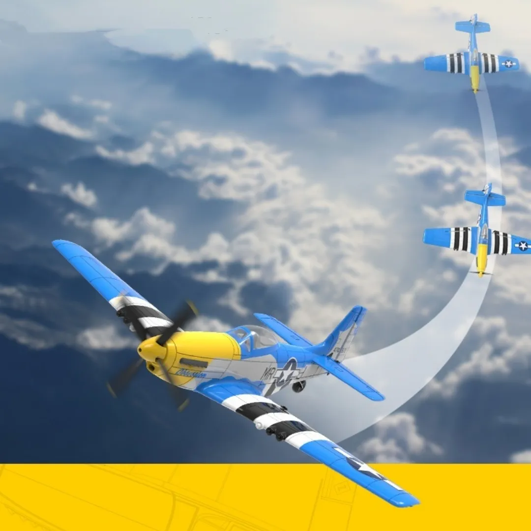 טיסן RC מוסטנג P-51D — כחול