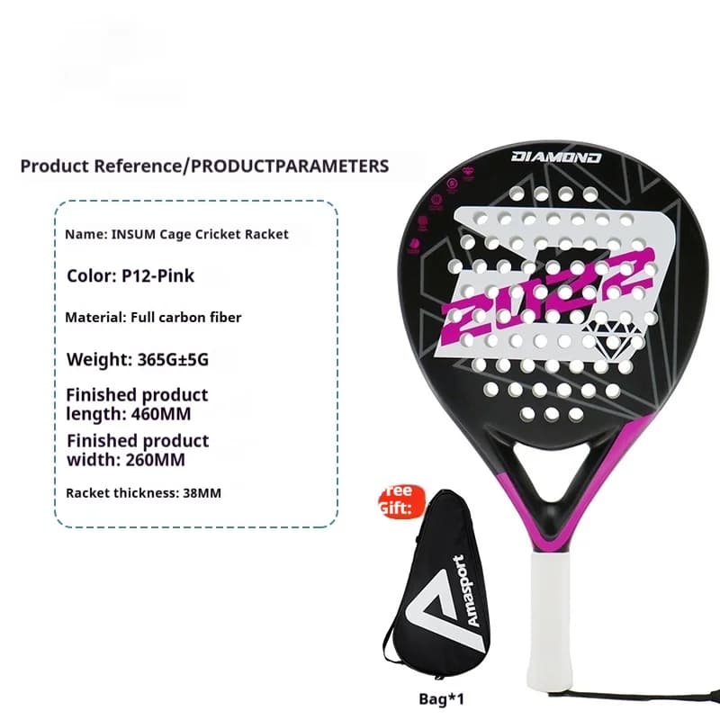 מחבט פאדל Full Carbon ורוד