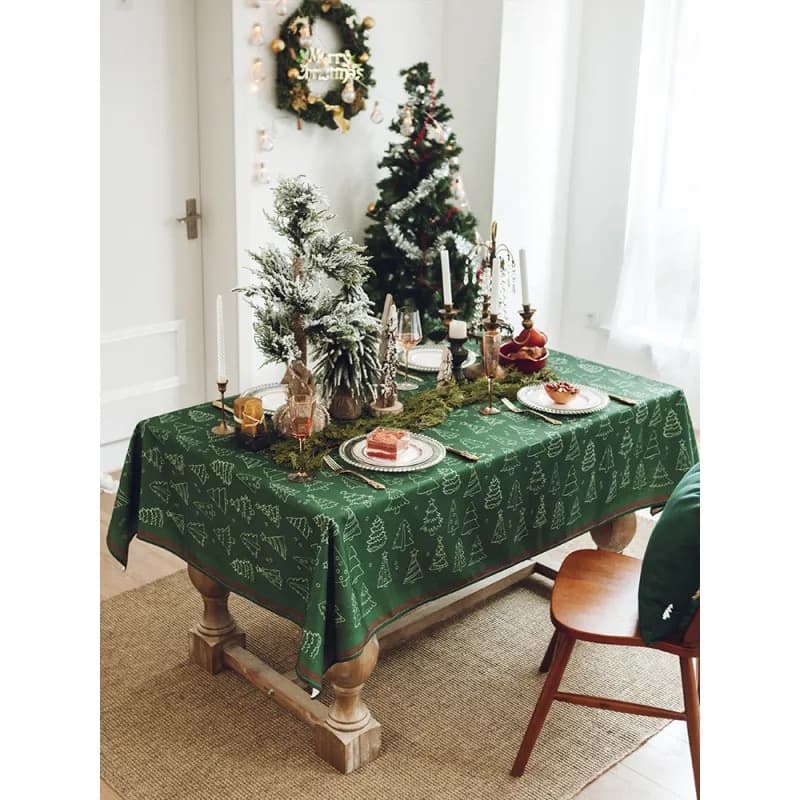 מפת שולחן מלבנית מעובה